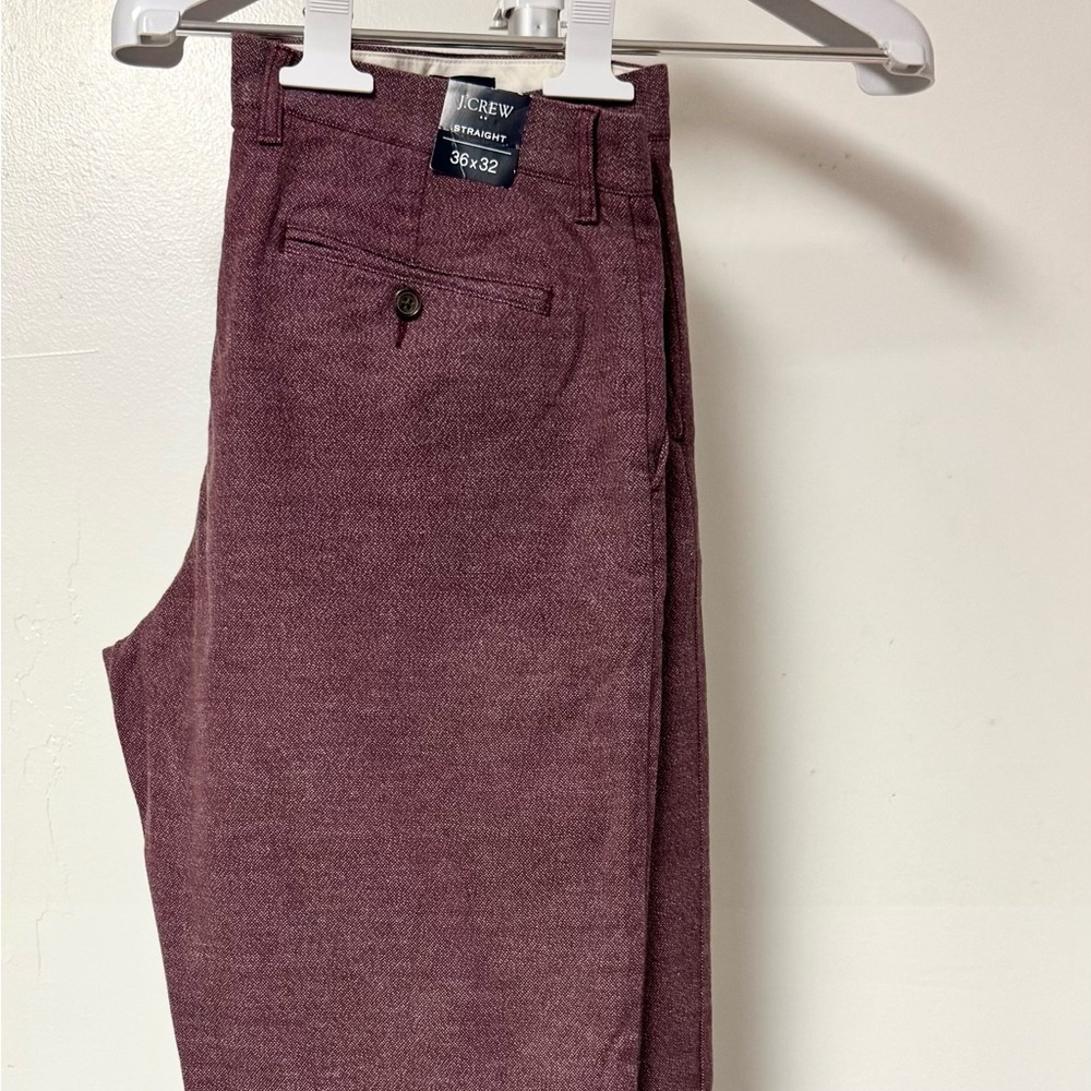 J. Crew Men's Pants 36X32 Rich Maroon new with tags